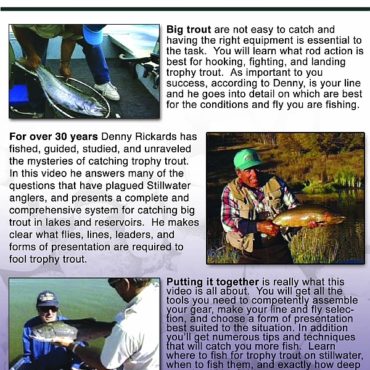 Fly Fishing Still Water for Trophy Trout - DVD Back
