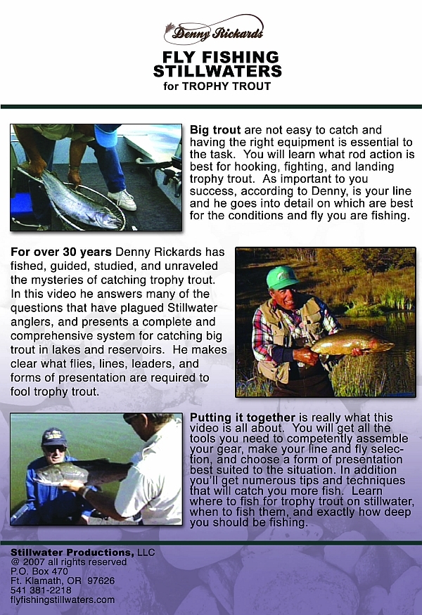 Fly Fishing Still Waters for Trophy Trout with Denny Rickards DVD Fly Fish TV